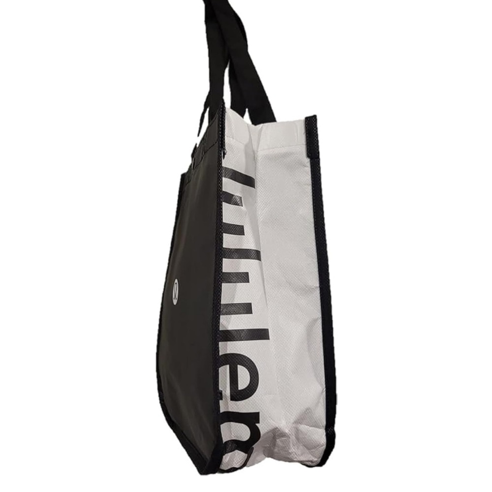 2 Black lululemon reusable tote bags gym carryall - Picture 4 of 4